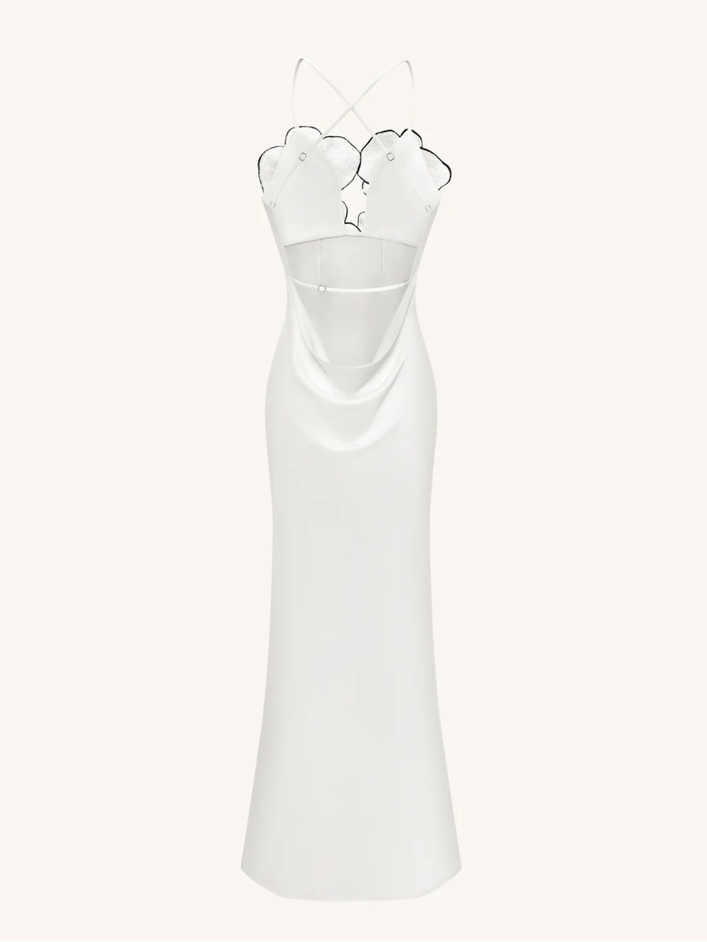 JW PEI Orchid Embroidered Dress - White/Black - Picture 3 of 8
